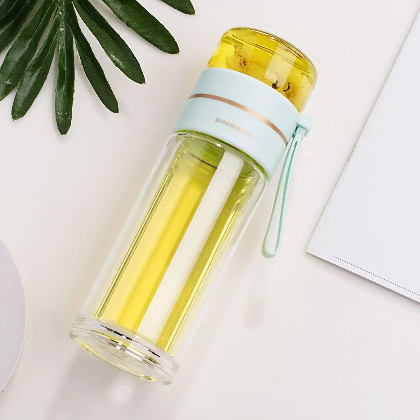 350ml/400ml Glass Water Bottles Tea Infuser Bottle Tea Separation Mug Double-Layer Portable Creative Water Cup Home Waterbottle