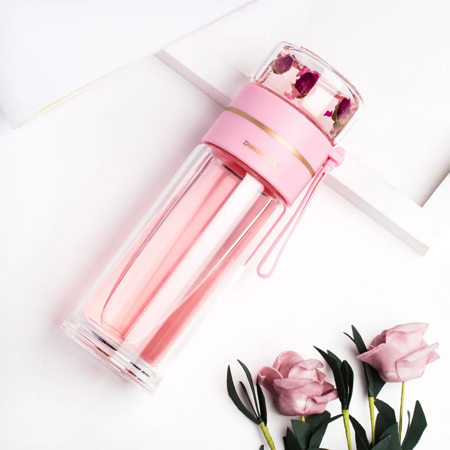 350ml/400ml Glass Water Bottles Tea Infuser Bottle Tea Separation Mug Double-Layer Portable Creative Water Cup Home Waterbottle