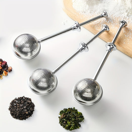[Adjustable Tea Ball Infuser] Stainless Steel Tea Infuser, Adjustable Tea Ball, Creative Tea Accessories, Baking Powder Sifter, for Coffee, Tea, and Espresso, Kitchen and Dining Supplies, Festive for Christmas, Halloween, Eas