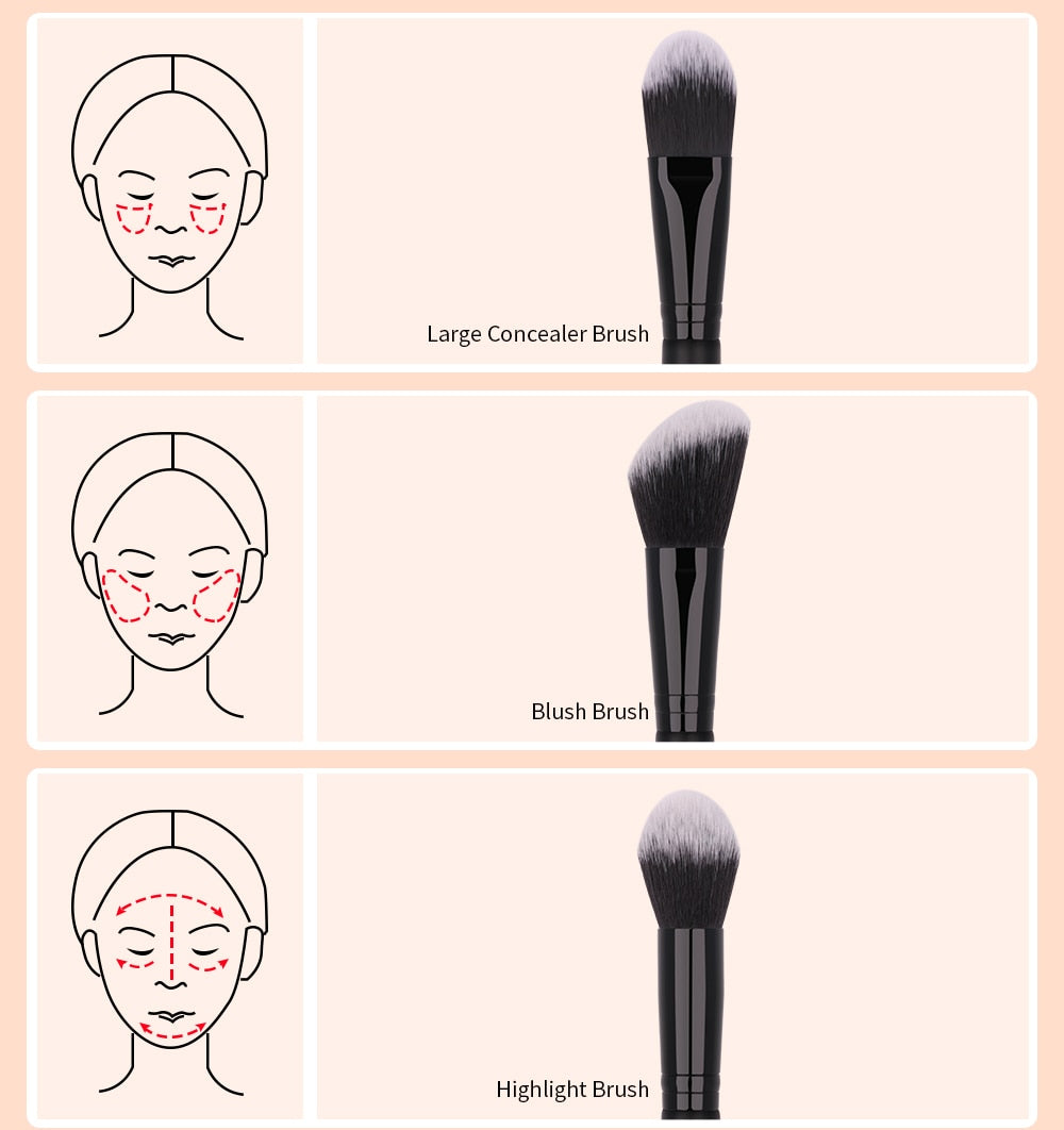 DUcare Professional Makeup Brushes 8-27Pcs Makeup Brush Full Set Foundation Eyeshadow Powder Synthetic Goat Hair Cosmetics Brush