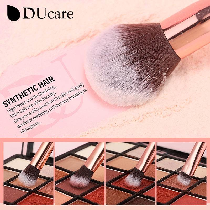 DUcare Professional Makeup Brushes 8-27Pcs Makeup Brush Full Set Foundation Eyeshadow Powder Synthetic Goat Hair Cosmetics Brush