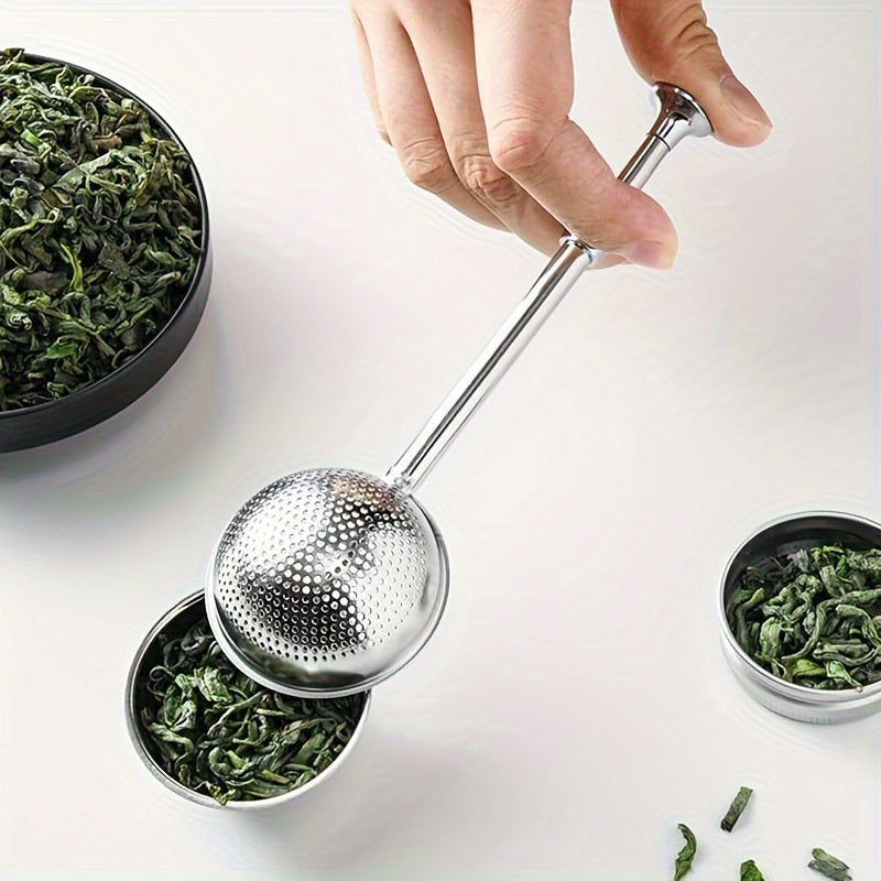 [Adjustable Tea Ball Infuser] Stainless Steel Tea Infuser, Adjustable Tea Ball, Creative Tea Accessories, Baking Powder Sifter, for Coffee, Tea, and Espresso, Kitchen and Dining Supplies, Festive for Christmas, Halloween, Eas